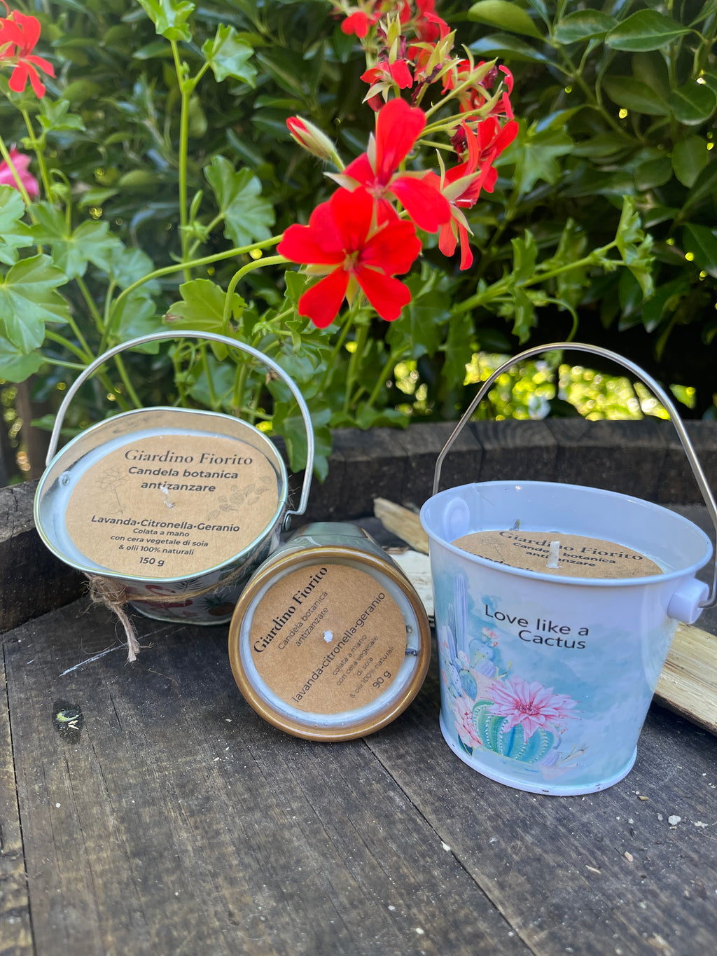 Botanical Candle in a Bucket