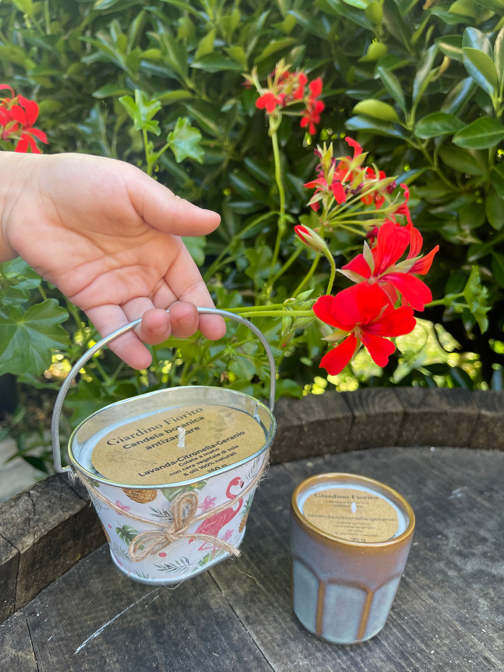 Botanical Candle in a Bucket